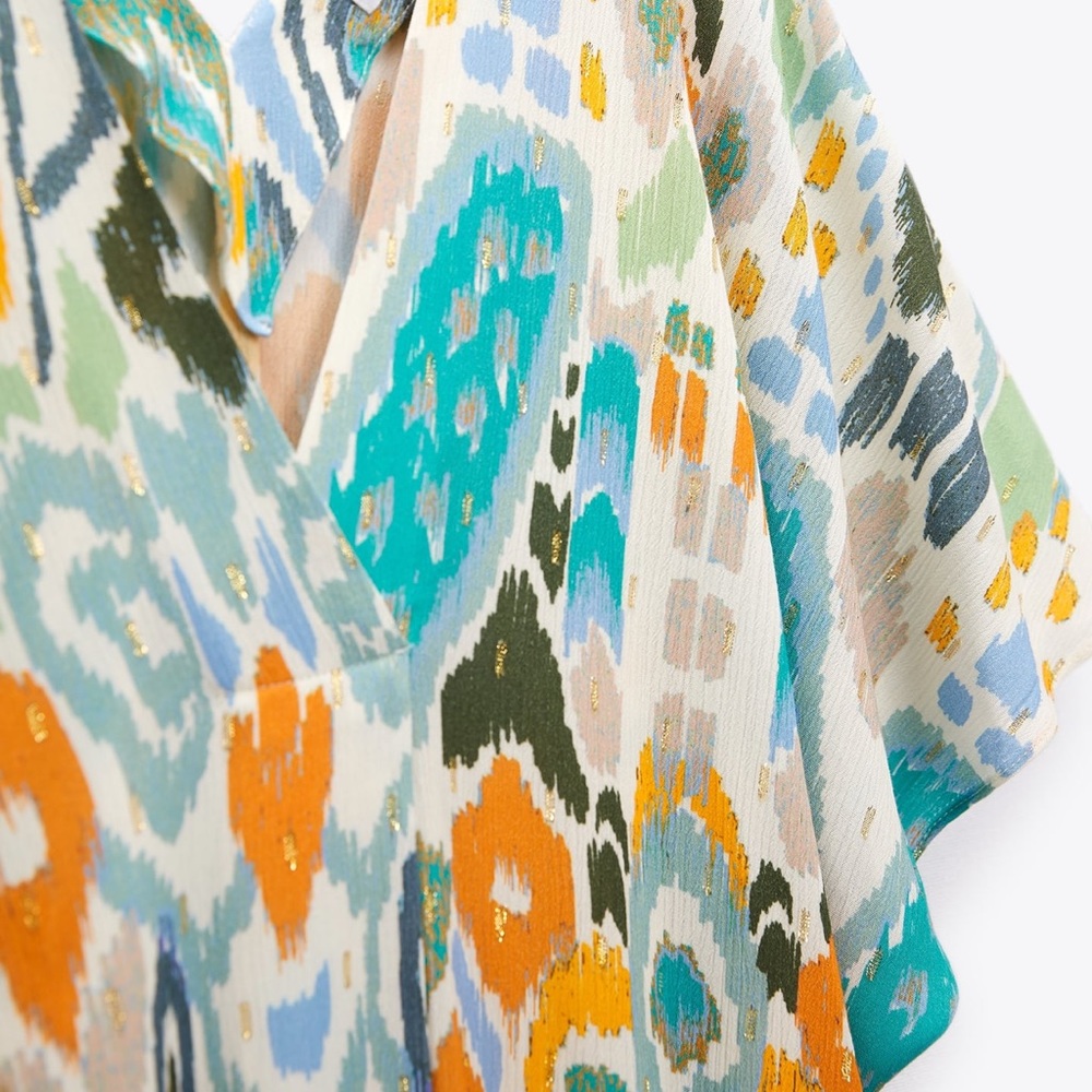 ZARA- PRINTED TUNIC DRESS - Picture 3 of 4